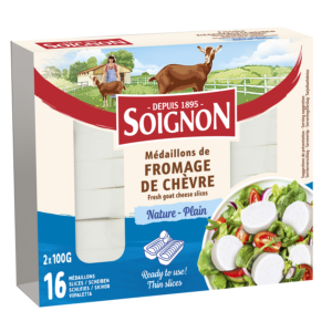 Image du produit : Skiver af frisk gedeost, natur, 16 stk., 200 g