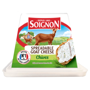 Image du produit : Smørbar gedeost med purløg, Pyramid, 150 g
